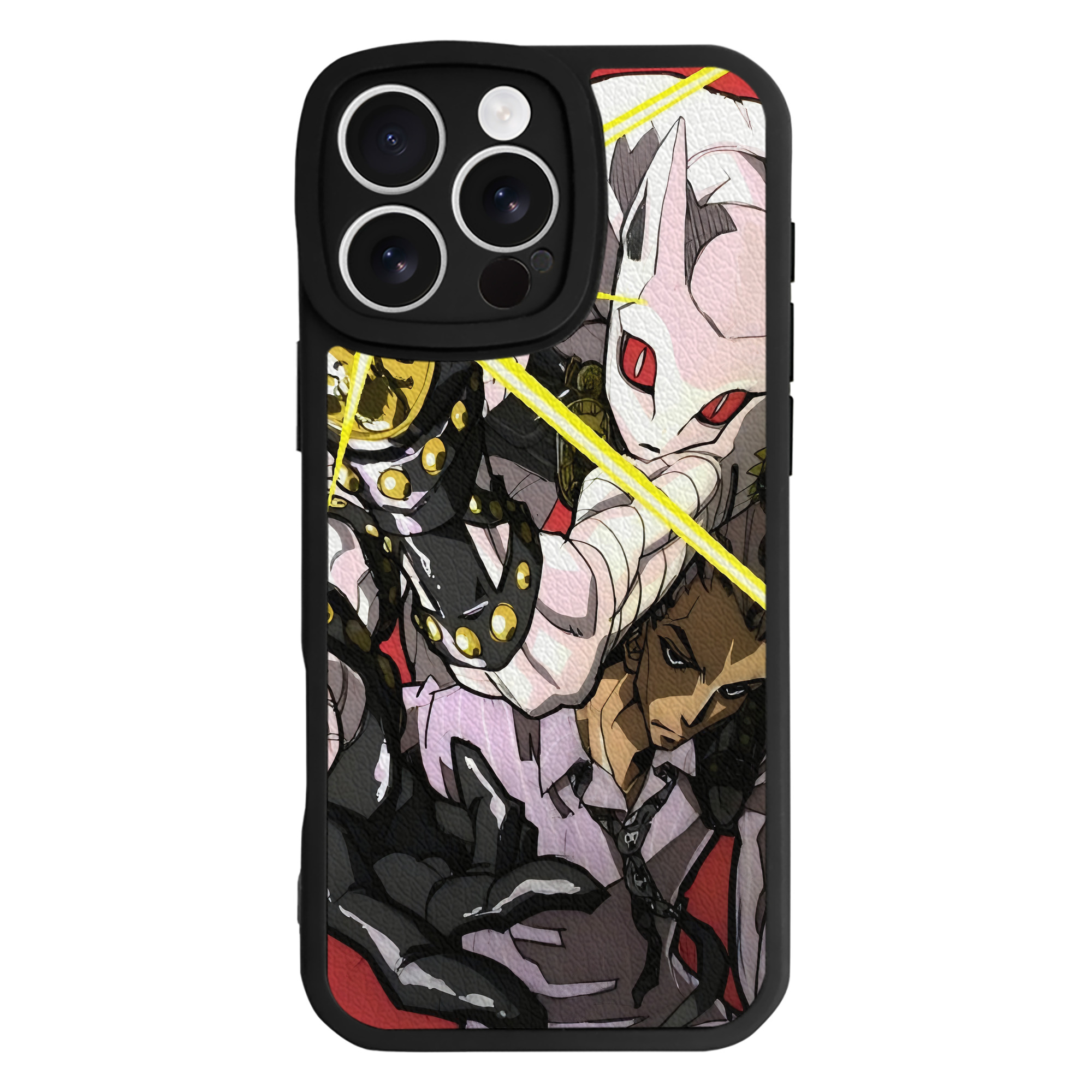 （画像用） ジョジョの奇妙な冒険 JoJo's Bizarre Adventure 【iPhone 16シリーズ対応】シリコンスマホケース（レザー調） 材質：シリコン